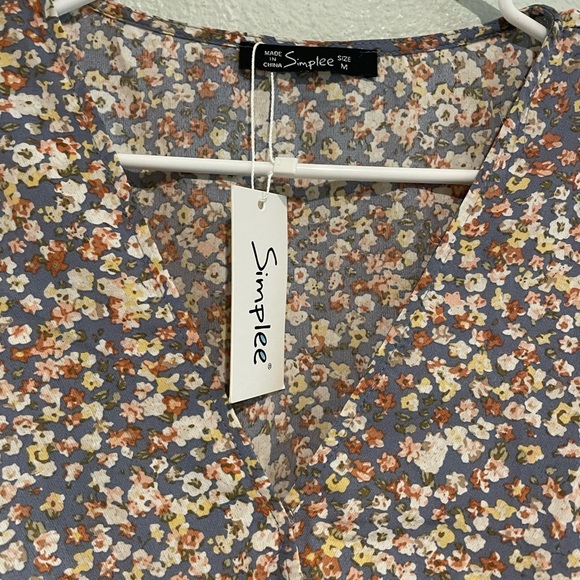 NWT Simplee MIdi length Wrap Dress Size M - Picture 4 of 6